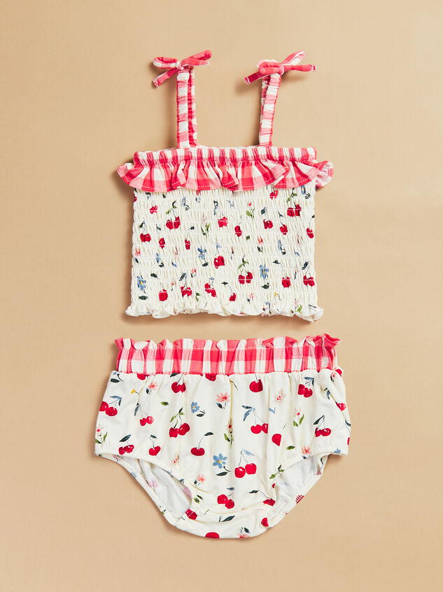 Rory Cherry Flower Top & Bloomer Set - TULLABEE