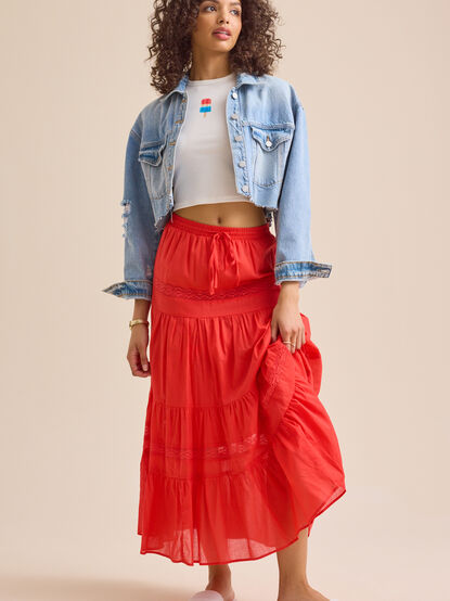 Austin Lace Midi Skirt - TULLABEE