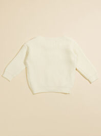 Candy Cane Knit Baby Sweater Detail 3 - TULLABEE