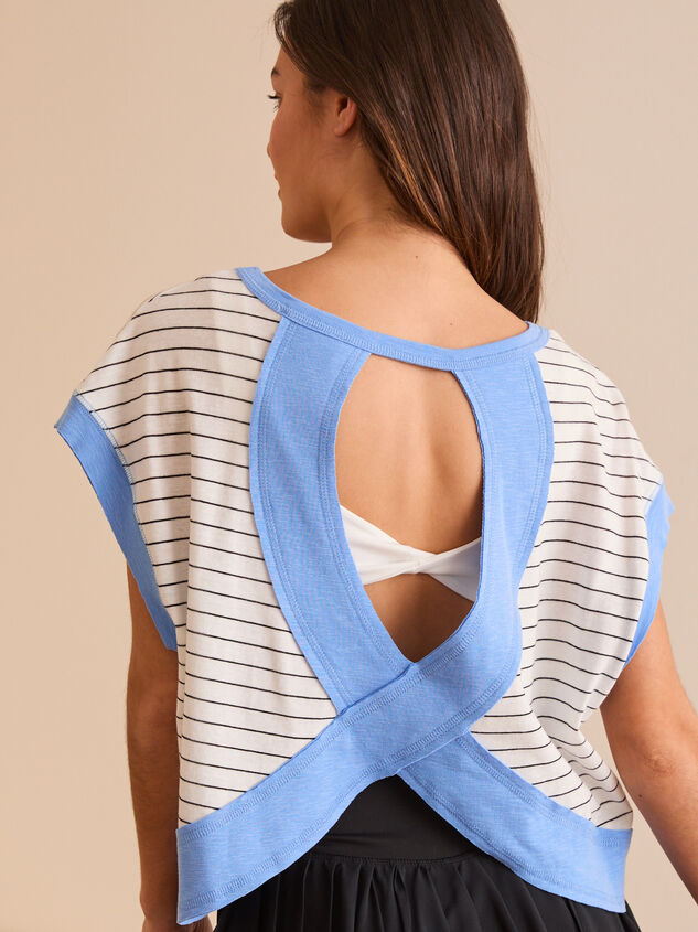Vista Stripe Tee Detail 2 - TULLABEE