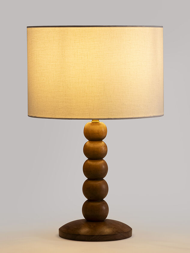 Ellie Wood Table Lamp Detail 3 - TULLABEE