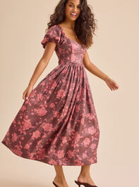 Hope Floral Midi Dress Detail 4 - TULLABEE