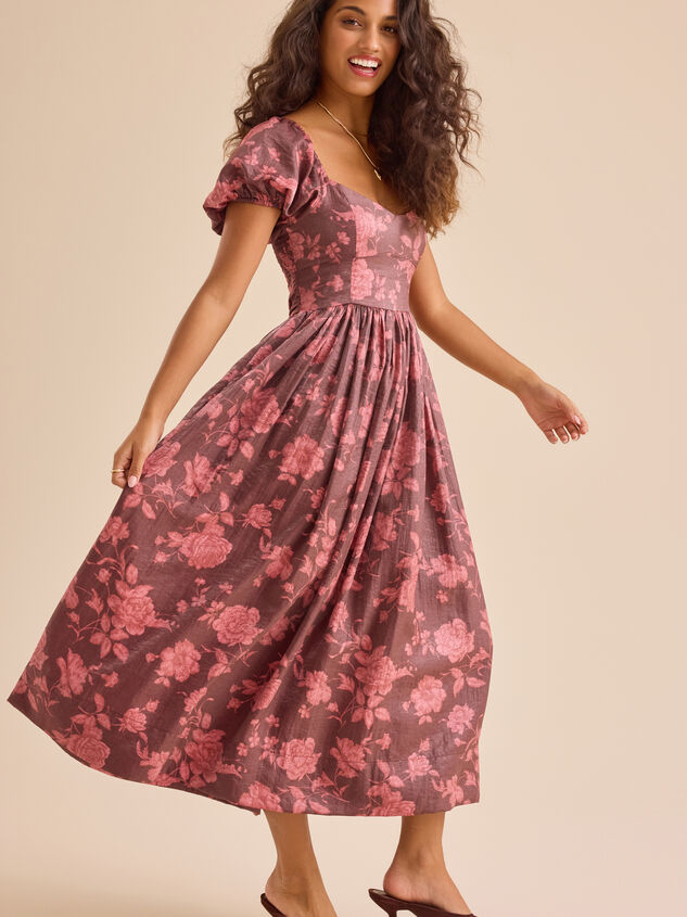 Hope Floral Midi Dress Detail 4 - TULLABEE