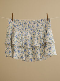 Gracelynn Smocked Floral Skort Detail 3 - TULLABEE