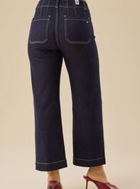 Sevyn Crop Wide Leg Jeans Detail 5 - TULLABEE