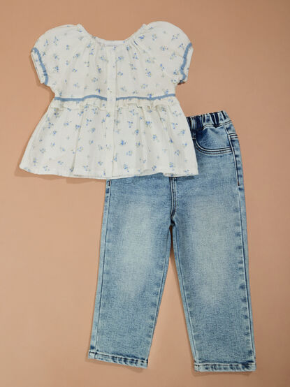 Taylor Floral Top and Pant Toddler Set - TULLABEE