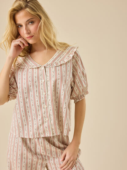 Candy Cane Stripe Mama Pj Set - TULLABEE