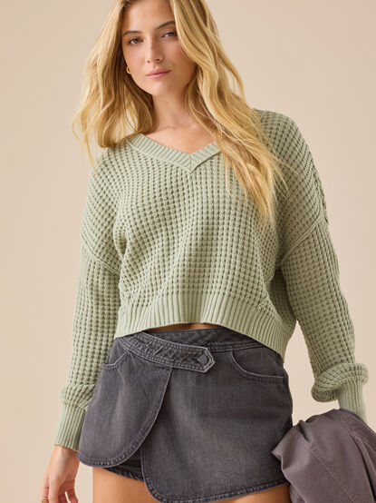 Darcy Overlay Denim Mini Skort - TULLABEE