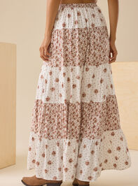 Arabella Floral Maxi Skirt Detail 5 - TULLABEE