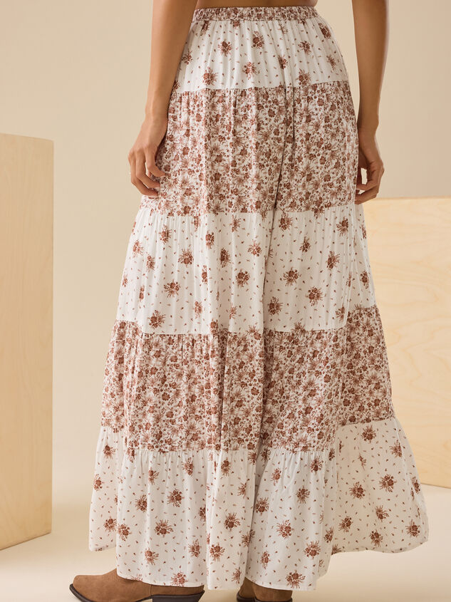 Arabella Floral Maxi Skirt Detail 5 - TULLABEE