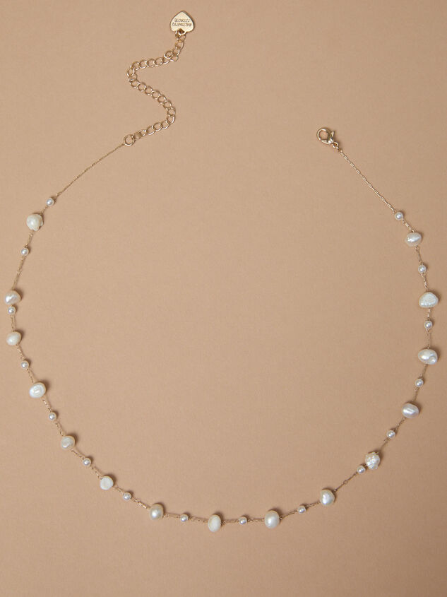 Dainty Pearl Stone Choker Necklace - TULLABEE