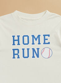 Home Run Baseball Graphic Tee Detail 2 - TULLABEE