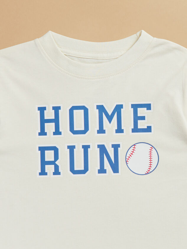 Home Run Baseball Graphic Tee Detail 2 - TULLABEE