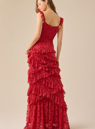 Eliana Lace Maxi Dress Detail 5 - TULLABEE