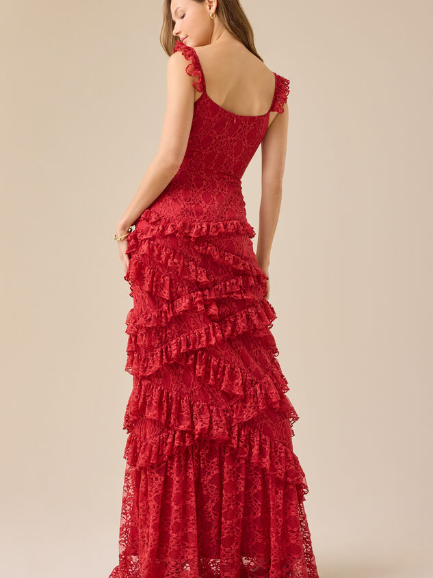 Eliana Lace Maxi Dress Detail 5 - TULLABEE