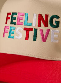 Feeling Festive Trucker Hat Detail 2 - TULLABEE