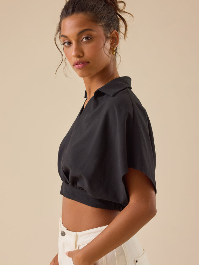 Avni Crossover Crop Top Detail 4 - TULLABEE