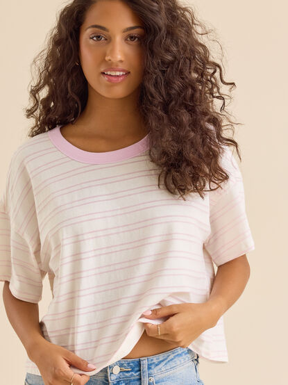 Oakland Boxy Striped Tee - TULLABEE