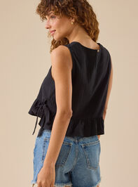 Amanda Peplum Boxy Tank Detail 4 - TULLABEE
