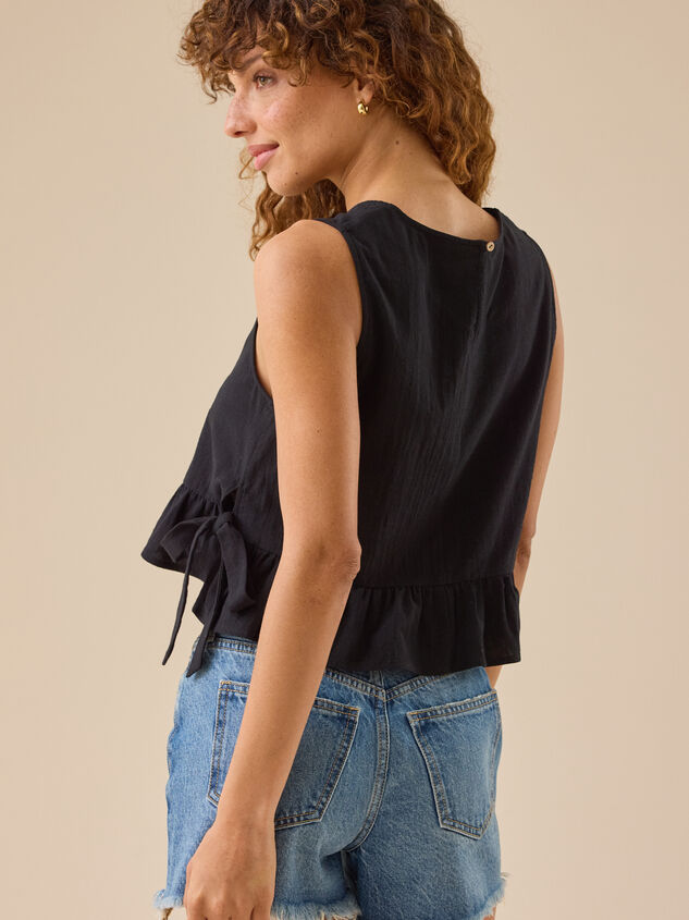 Amanda Peplum Boxy Tank Detail 4 - TULLABEE
