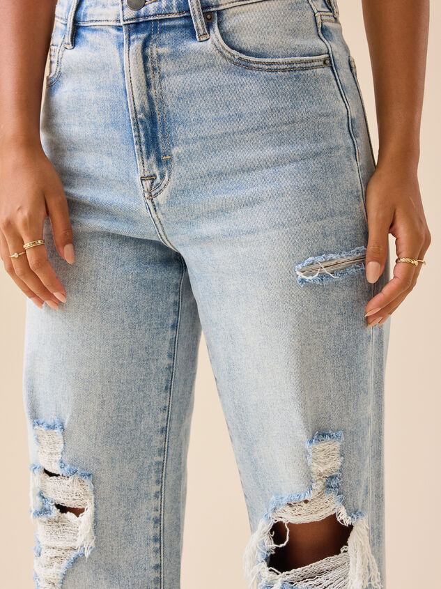 Kiara Straight Leg Jeans Detail 4 - TULLABEE