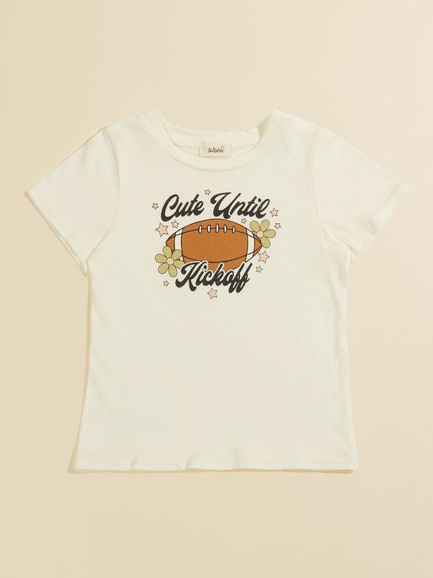 Cute Until Kickoff Graphic Tee - TULLABEE