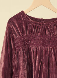 Marjorie Velvet Youth Dress Detail 4 - TULLABEE