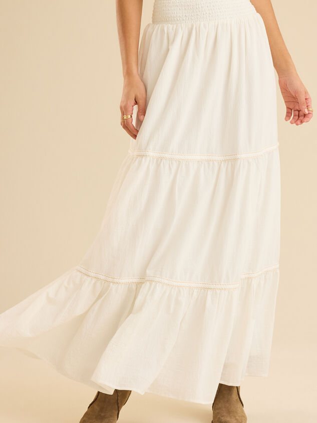 Maisyn Tiered Maxi Skirt Detail 3 - TULLABEE