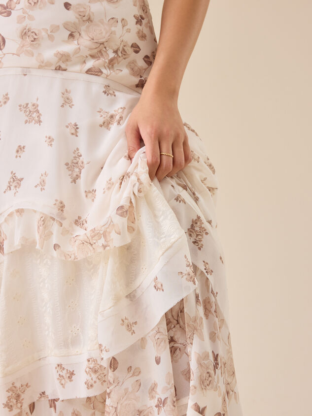Becca Ruffle Tier Midi Skirt Detail 3 - TULLABEE