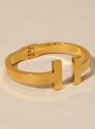 Stainless Steel Hinged Bangle - TULLABEE