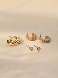 18K Gold Mini Hoop Earring Pack - TULLABEE