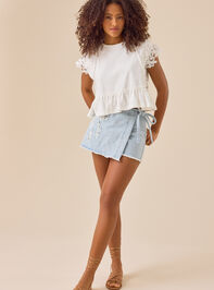 Elliot Embroidered Babydoll Top Detail 4 - TULLABEE