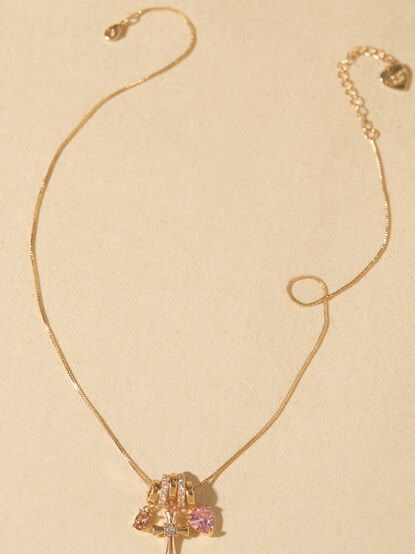 Heart Cross Charm Necklace - TULLABEE