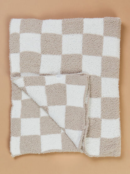 Checker Chenille Blanket by Mud Pie - TULLABEE