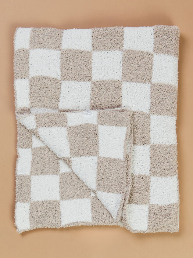 Checker Chenille Blanket by Mud Pie - TULLABEE