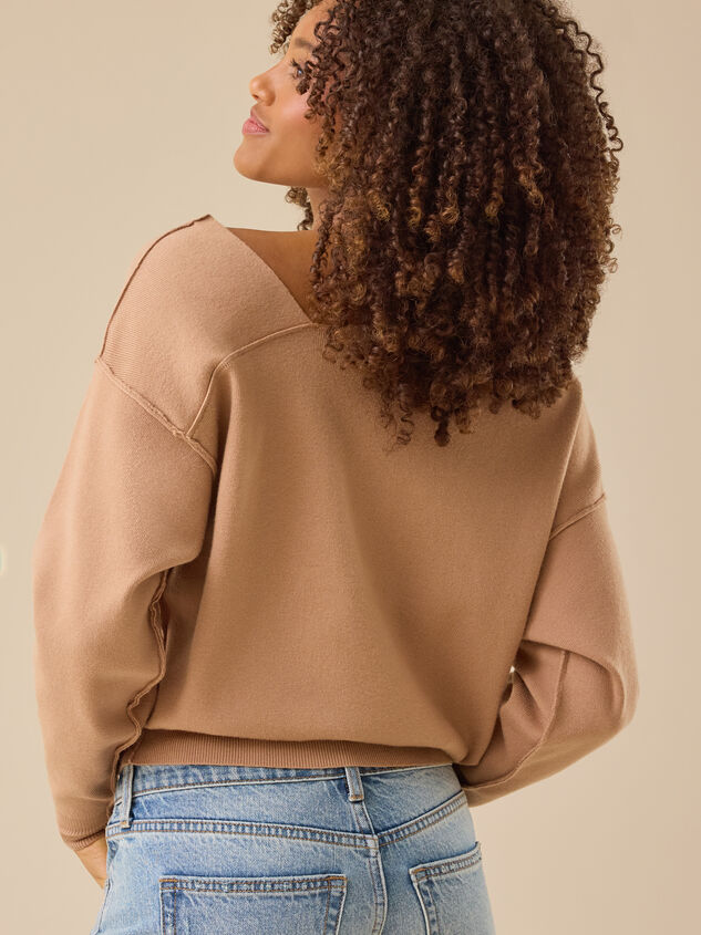 Camilla Asymmetrical Sweater Detail 5 - TULLABEE