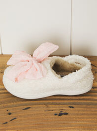 Bonnie Mini Bow Slippers- Children's Detail 2 - TULLABEE
