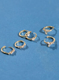 18K Crystal Mini Hoop Pack Detail 2 - TULLABEE