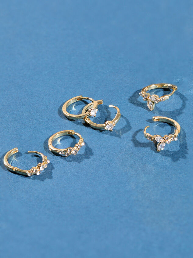 18K Crystal Mini Hoop Pack Detail 2 - TULLABEE