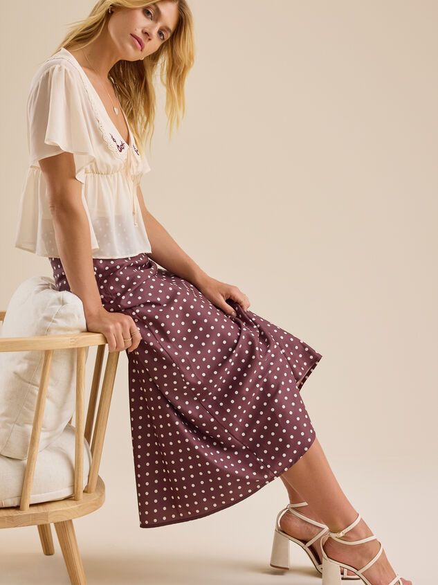 Suki Chiffon Babydoll Blouse Detail 3 - TULLABEE
