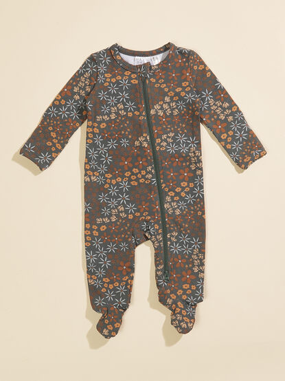 Scarlet Floral Footie - TULLABEE