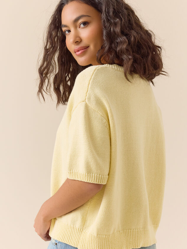 Rosie Short Sleeve Cardigan Detail 5 - TULLABEE