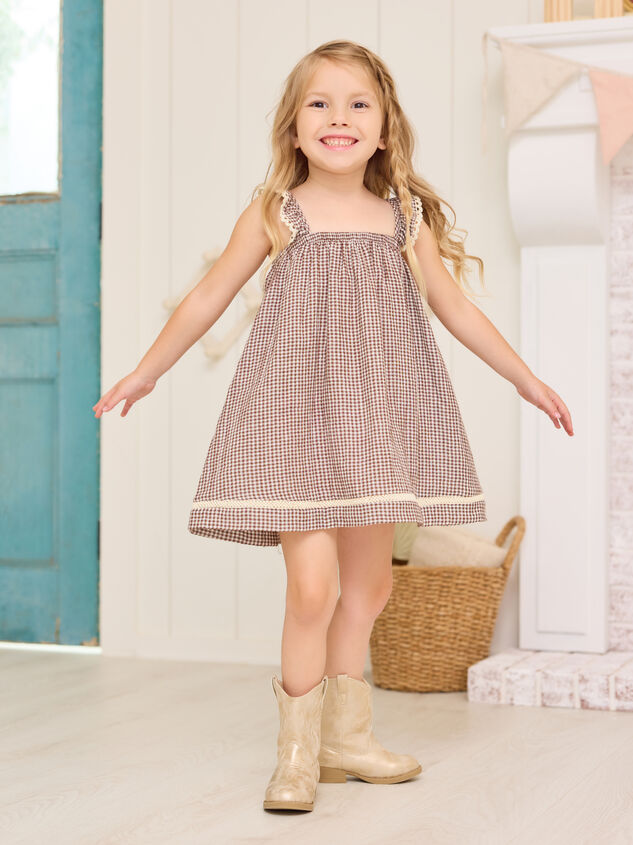 Kylie Gingham Ruffle Dress - TULLABEE