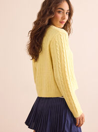 Court Crush Cable Knit Sweater Detail 4 - TULLABEE