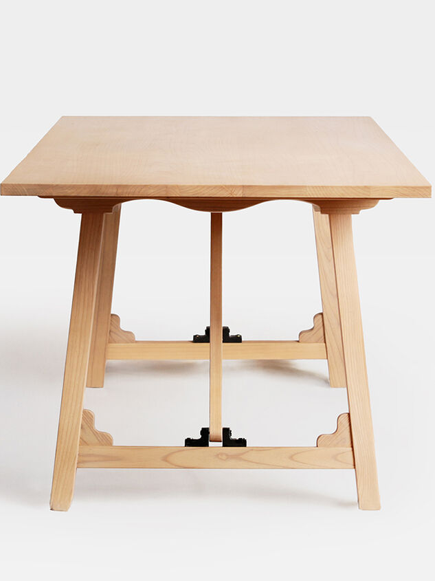 Rose Wood Rectangular Dining Table Detail 4 - TULLABEE