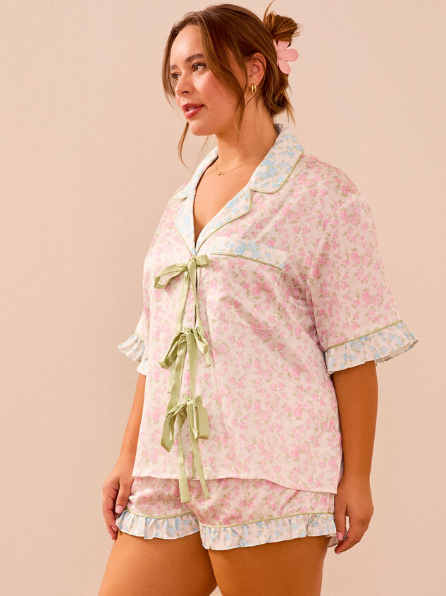 Zella Floral Sleep Top Detail 4 - TULLABEE