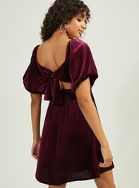 Eloise Velvet Bow Mama Dress Detail 3 - TULLABEE
