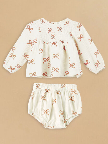 Ruby Bows Top and Bloomer Set by Rylee + Cru - TULLABEE