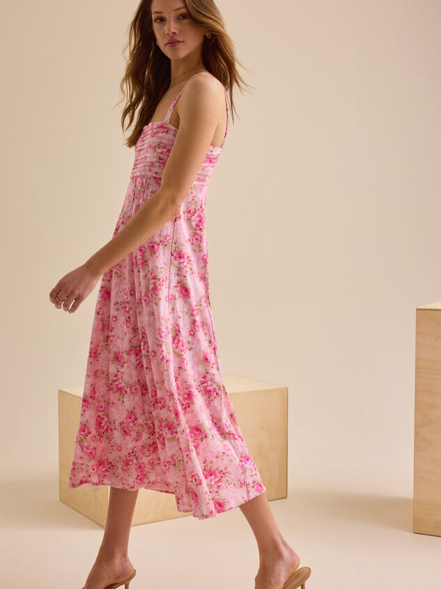 Austinly Floral Midi Dress Detail 3 - TULLABEE