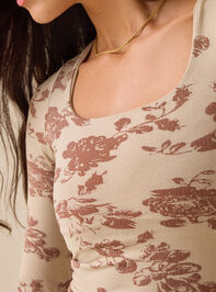 Halo Long Sleeve Jacquard Top Detail 3 - TULLABEE